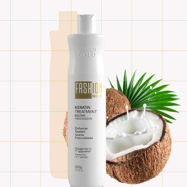 Kit Combo Fashion Gold Sealant 500g/17.6fl.oz + PROTECT POO - Pre-Shampoo 500ml/16.9fl oz + Protect & Control SPRAY MEMORY 150ml/5,6fl.oz