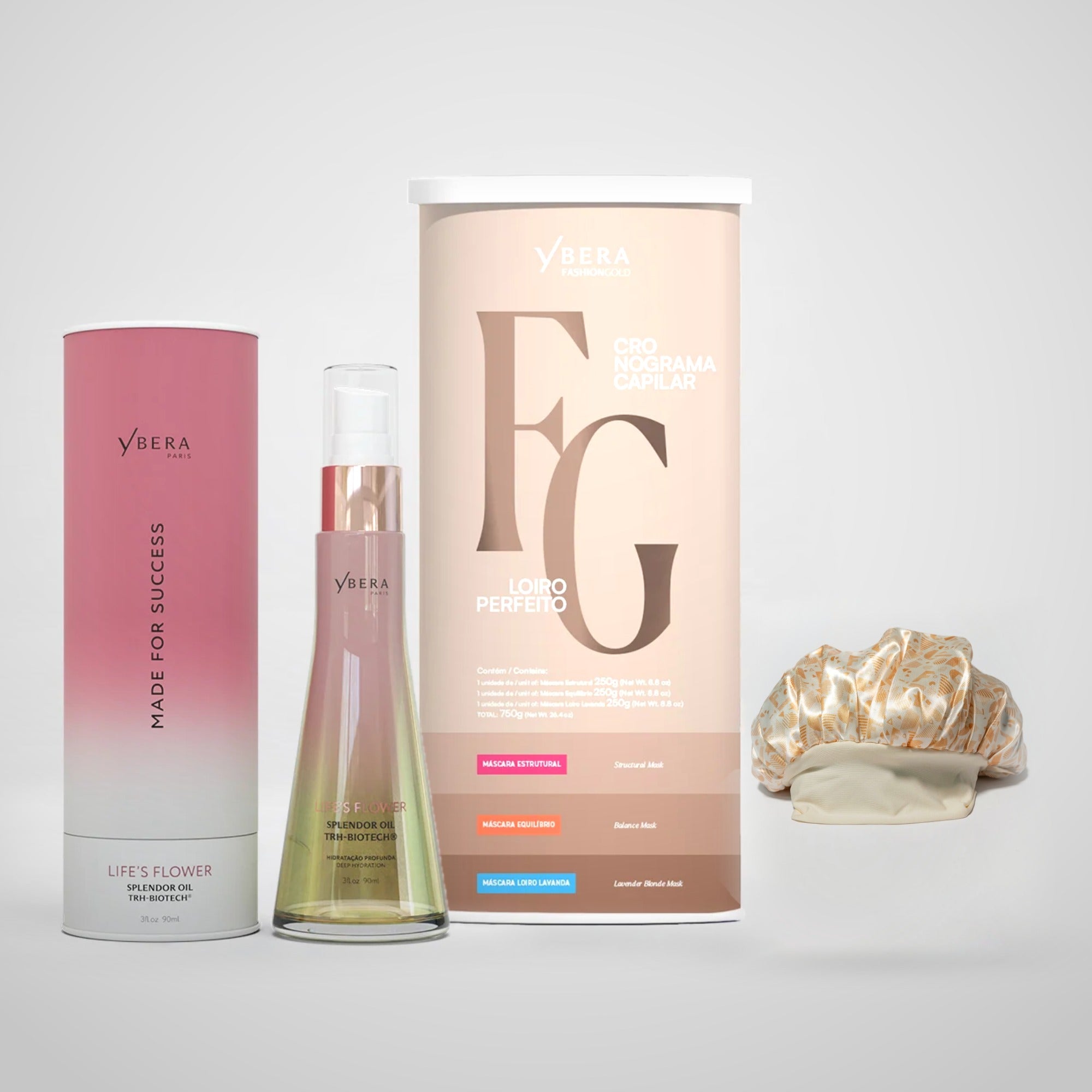 Cronograma Blonde Kit + Splendor Oil 90ml + Free Satin Hair Cap