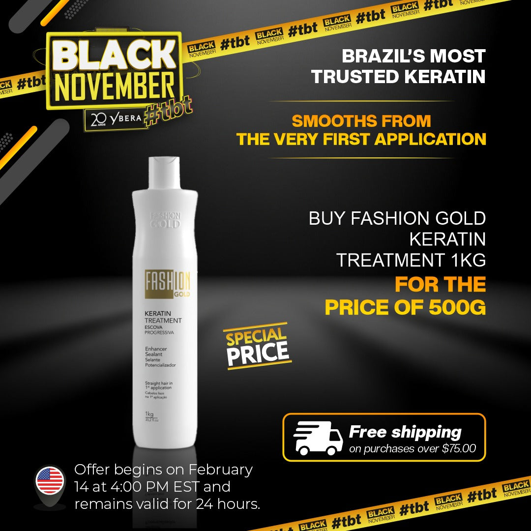 Fashion Gold Brazilian Keratin Treatment 1kg – Professional Size for the Price of 500g | Ybera Paris USA