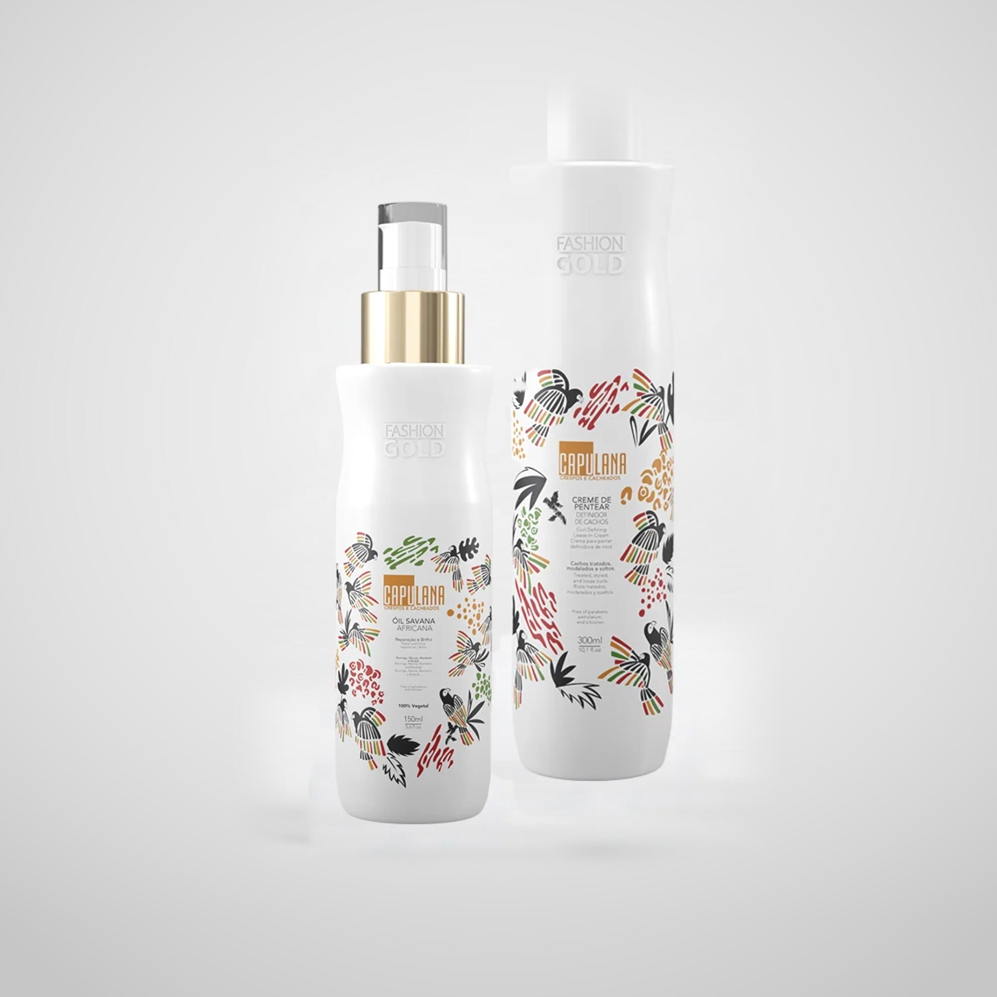 Capulana Kit + Leave-In Cream 300ml + African Savannah Oil 150ml