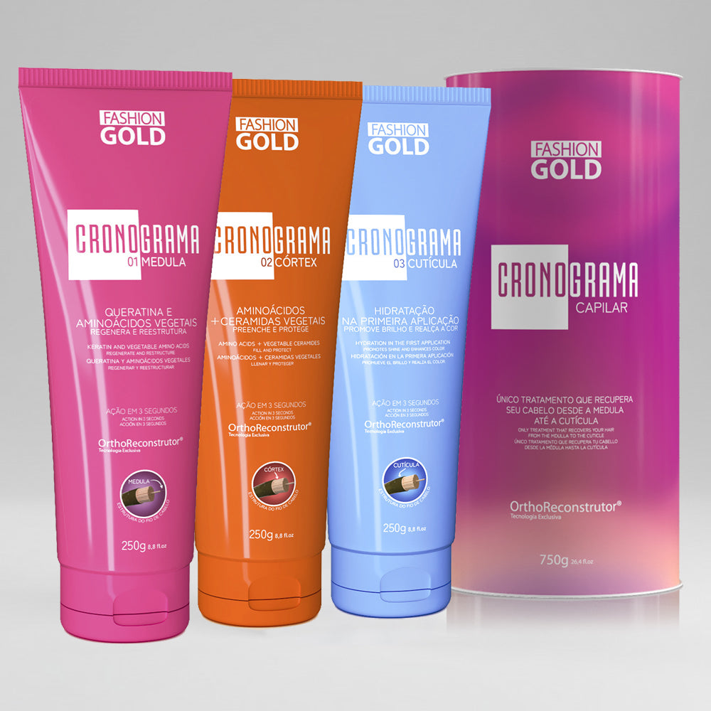 Kit CRONOGRAMA Hair Care System - Fashion Gold