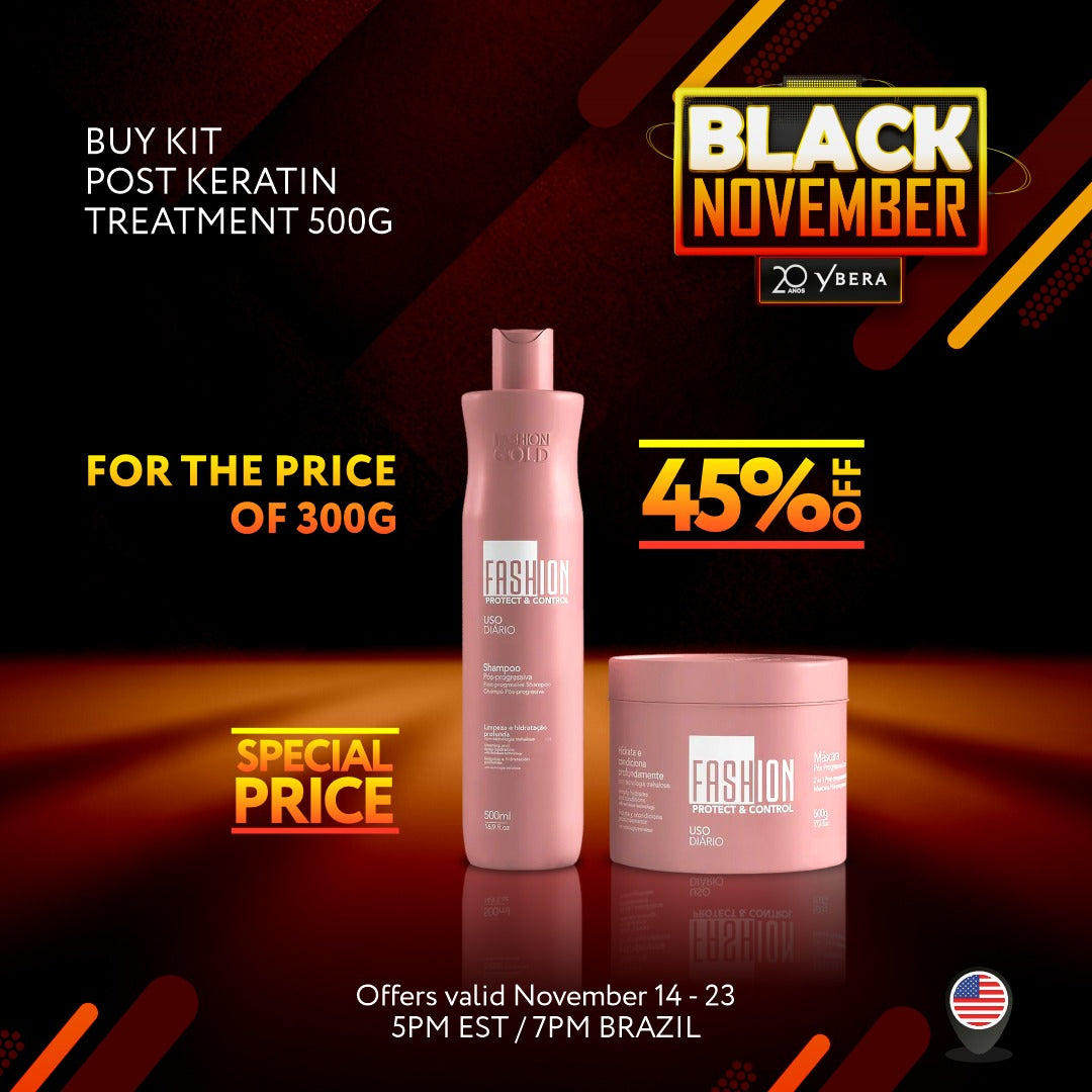 BUY Keratin Treatment Kit – 500g Keratin + 1kg Post-Treatment (50% OFF) + FREE C360 Thermal Gloss | Ybera Paris USA