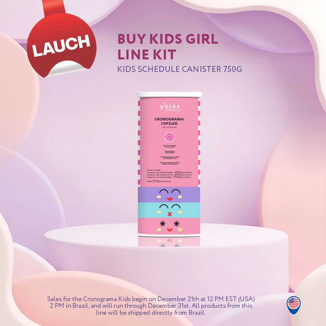 Girls’ Hair Care Kit – Anti-Frizz, Detangling & Shine | Ybera Fashion Kids