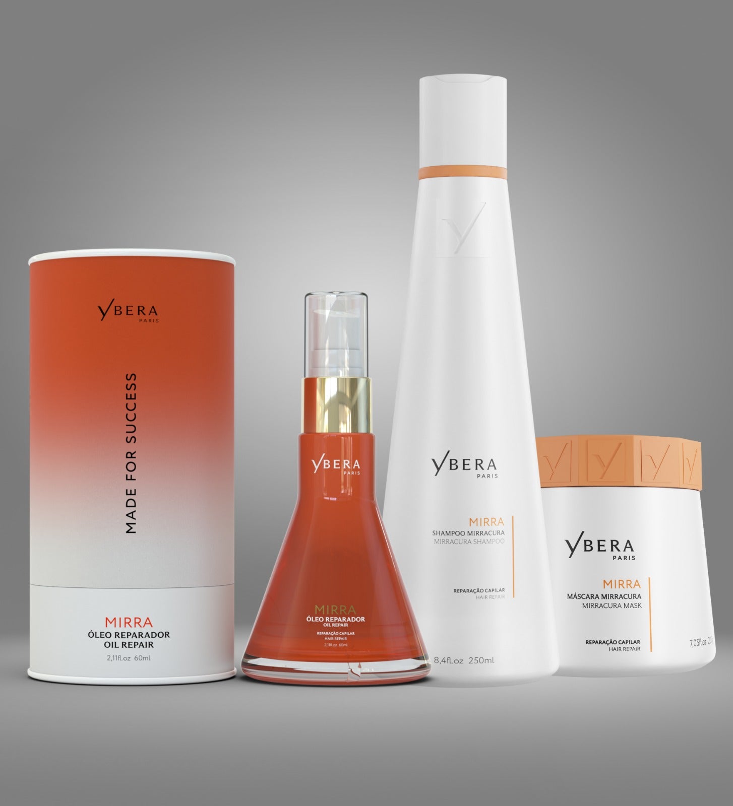 Mirra Brazilian Nourishing Ritual – Shampoo 250g + Mask 200g + Hair Oil 60ml | Deep Repair & Radiant Shine