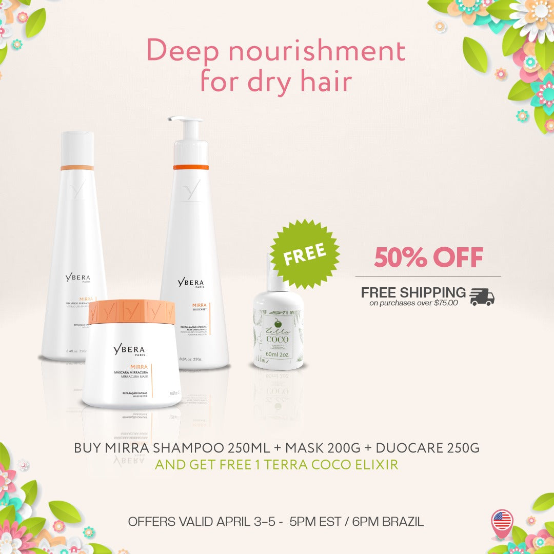 Mirra Hair Repair Kit – Shampoo + Mask + Duocare + FREE Terra Coco Elixir (Limited Offer)
