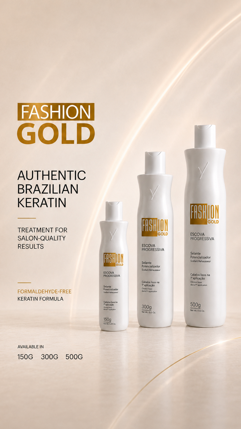 FASHION GOLD  – Brazilian Keratin Treatment, Smoothing and Straightening System