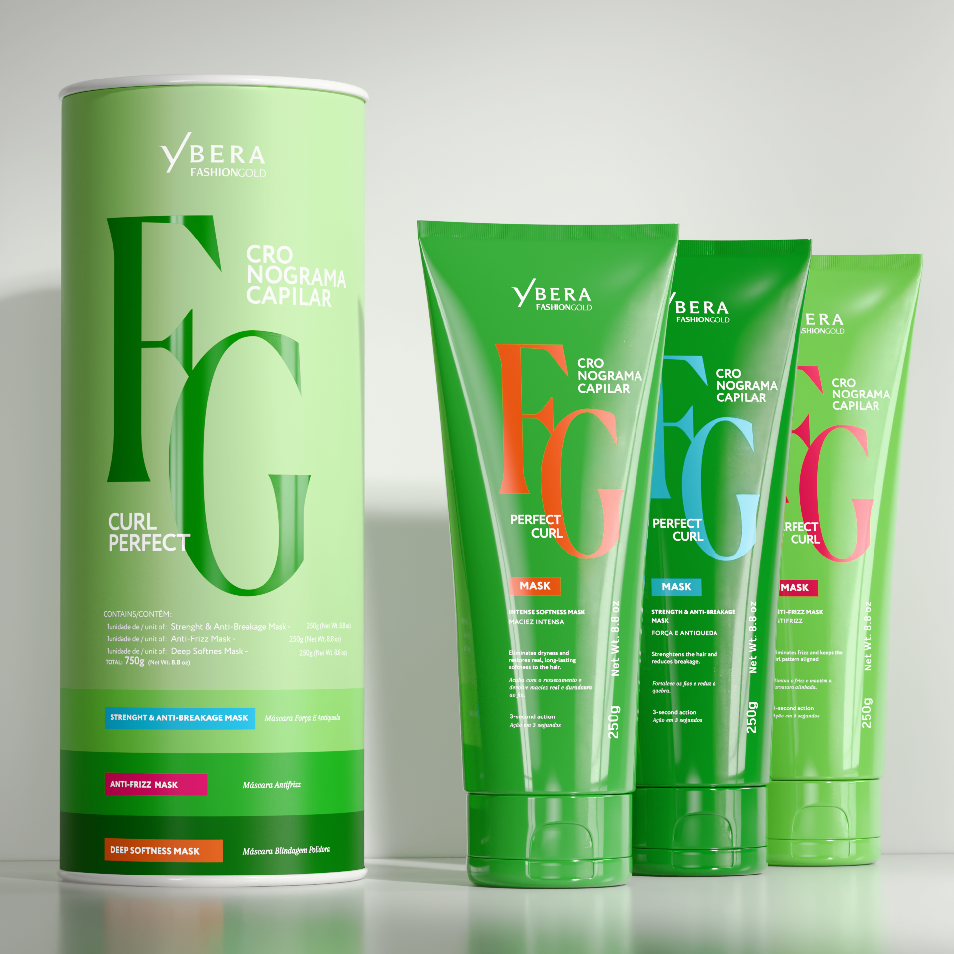 Curl Perfect Hair Care Kit – Anti-Frizz, Hydration & Strength | Ybera Fashion Gold