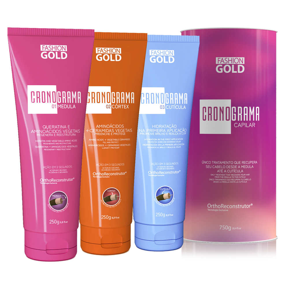 CRONOGRAMA Hair Care Kit + Multifunctional Shampoo 1L + FREE Satin Cap