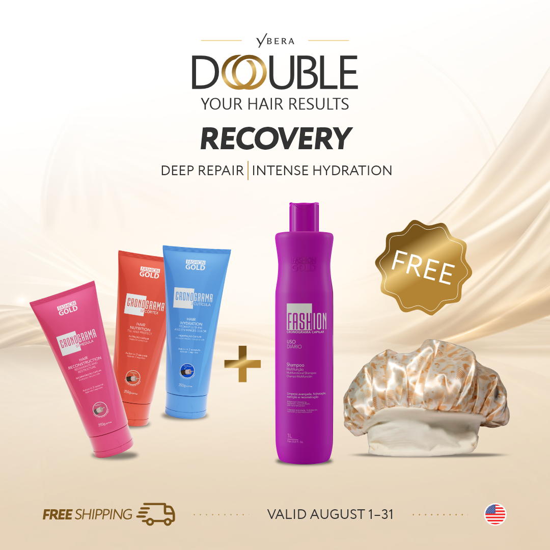 CRONOGRAMA Hair Care Kit + Multifunctional Shampoo 1L + FREE Satin Cap