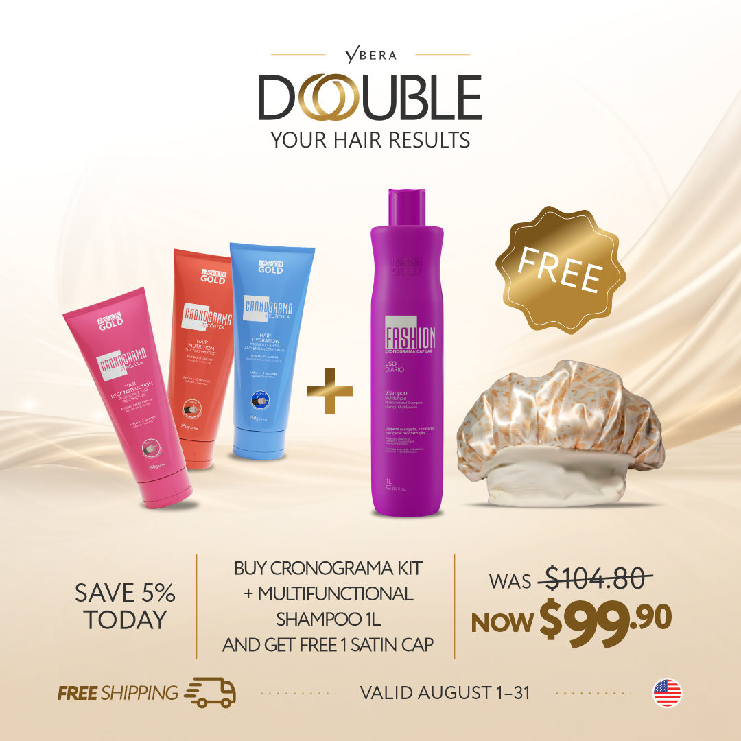 CRONOGRAMA Hair Care Kit + Multifunctional Shampoo 1L + FREE Satin Cap_