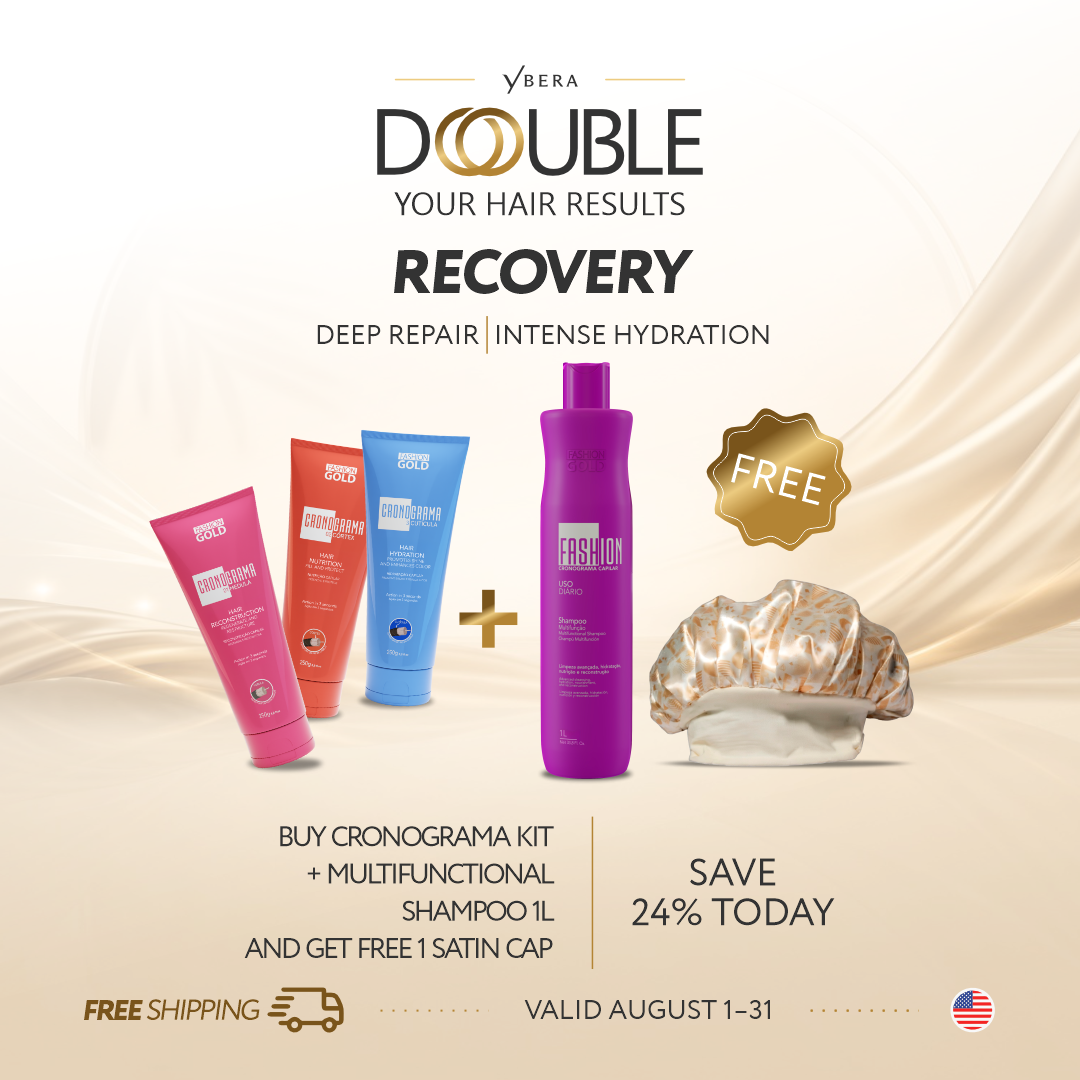 CRONOGRAMA Hair Care Kit + Multifunctional Shampoo 1L + FREE Satin Cap_