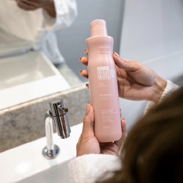 Kit Combo Fashion Gold Sealant 500g/17.6fl.oz + PROTECT POO - Pre-Shampoo 500ml/16.9fl oz + Protect & Control SPRAY MEMORY 150ml/5,6fl.oz