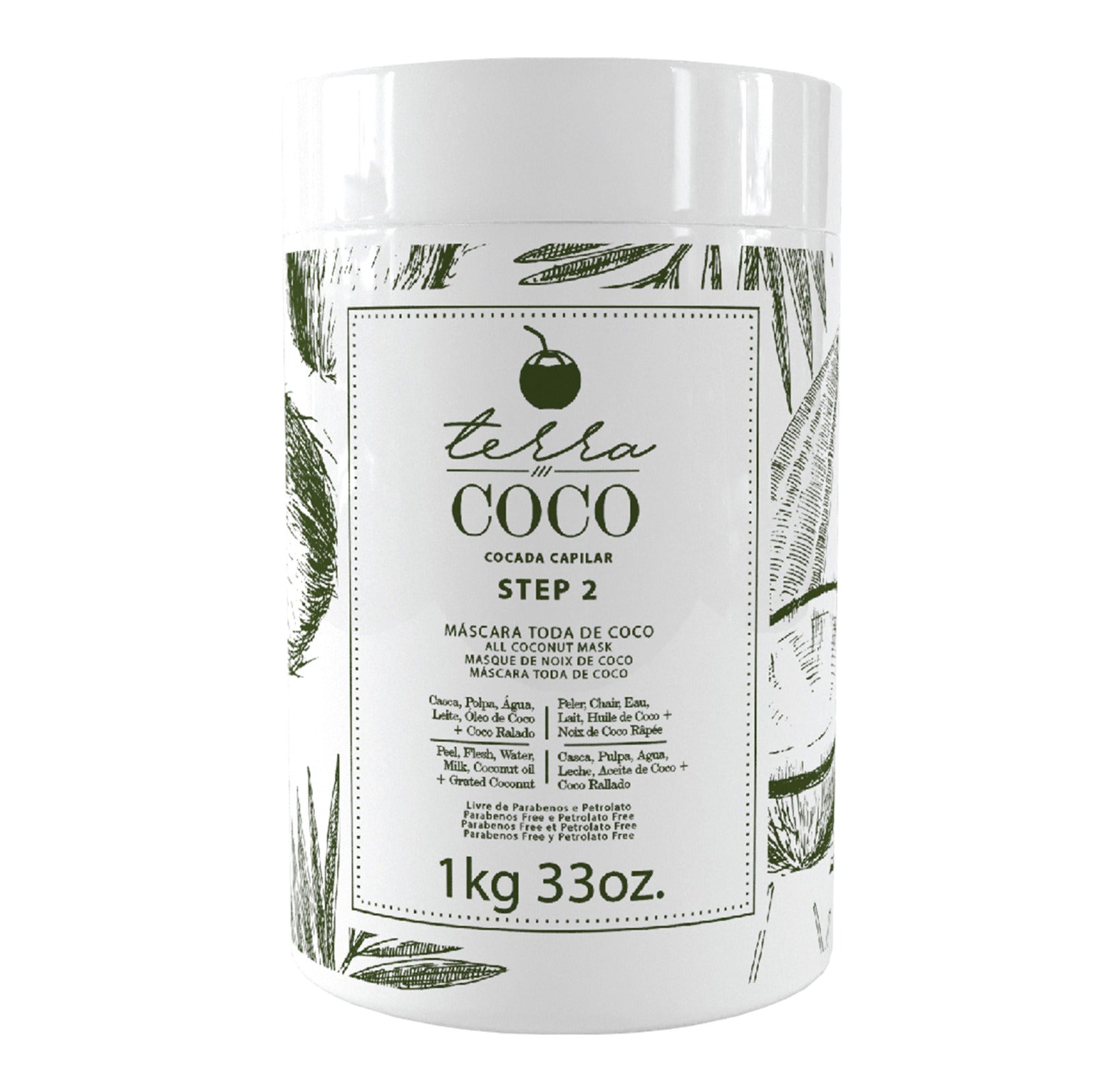 Terra Coco Hydrating Hair Care Kit | 1L Shampoo + 1kg Mask + Elixir