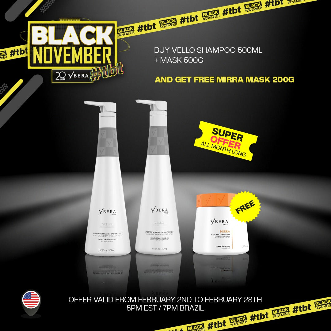 Vello Shampoo 500 mL + Vello Mask 500 g — Get Mirra Mask 200 g FREE