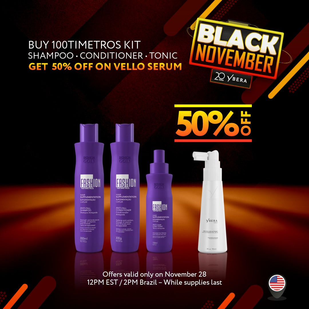 100Timetros + Vello Hair Growth System | Advanced Hair Regeneration Kit_